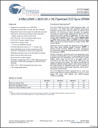 Click here to download CY7C1366C-250BZXC Datasheet