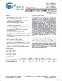 Click here to download CY7C1429BV18-278BZXC Datasheet