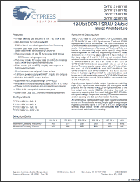 Click here to download CY7C1320BV18-278BZXI Datasheet