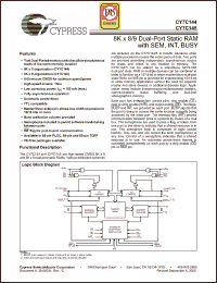 Click here to download CY7C145-25AC Datasheet