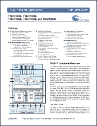 Click here to download CY8C21334-24PVX Datasheet