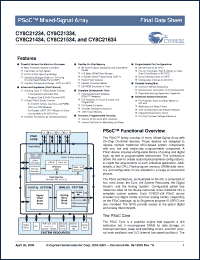 Click here to download CY8C21534-24AX Datasheet
