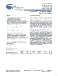 Click here to download CY7C1311BV18-200BZXC Datasheet