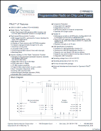 Click here to download CYRF69213 Datasheet