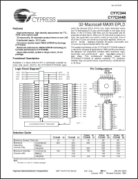 Click here to download CY7C344B-10WC Datasheet
