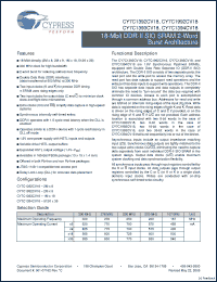 Click here to download CY7C1992CV18-278BZXC Datasheet