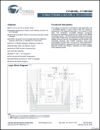 Click here to download CY14B108L-BA20XIT Datasheet