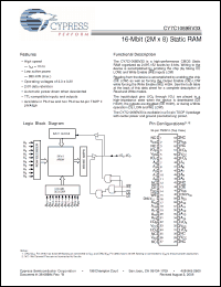 Click here to download CY7C1069BV33-12ZC Datasheet