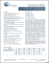 Click here to download CY7C1413BV18-167BZXI Datasheet