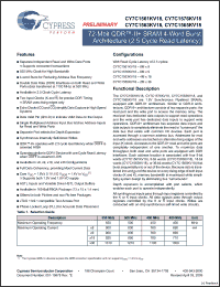 Click here to download CY7C1576KV18-400BZXC Datasheet