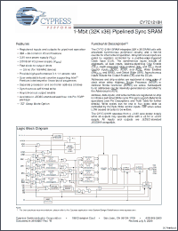 Click here to download CY7C1218H-133AXI Datasheet