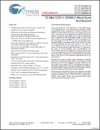 Click here to download CY7C1516AV18-250BZXC Datasheet