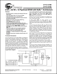 Click here to download CY7C1372B-167AI Datasheet