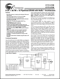 Click here to download CY7C1370B-150BGI Datasheet