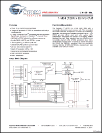 Click here to download CY14B101L-SZ45XIT Datasheet