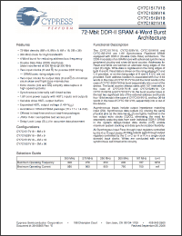 Click here to download CY7C1517V18-250BZXC Datasheet