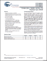 Click here to download CY7C1482V33-250AXI Datasheet