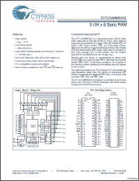 Click here to download CY7C1049BNV33 Datasheet