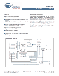 Click here to download CY14B256L-SZ25XCT Datasheet