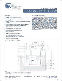 Click here to download CY14B104L-ZS25XCT Datasheet