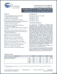 Click here to download CY7C1556V18-300BZXC Datasheet