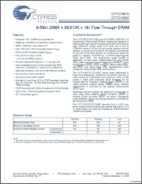 Click here to download CY7C1361C-133BZXC Datasheet