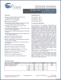 Click here to download CY7C1410JV18-267BZXC Datasheet