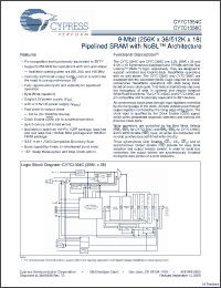 Click here to download CY7C1354C-250BZXC Datasheet