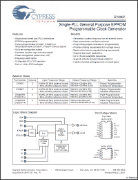 Click here to download CY2907FX14 Datasheet