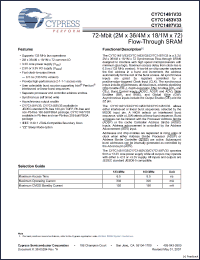 Click here to download CY7C1483V33-100BZXC Datasheet