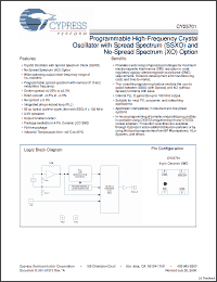 Click here to download CY25701_06 Datasheet