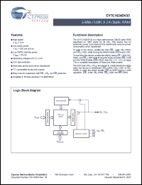 Click here to download CY7C1024DV33_07 Datasheet
