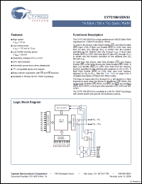 Click here to download CY7C10612DV33 Datasheet