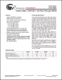 Click here to download CY7C1361C-117BZI Datasheet