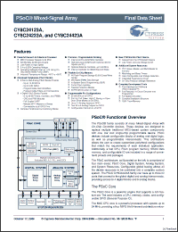 Click here to download CY8C24423A Datasheet