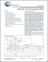 Click here to download CY7C1297H-133AXC Datasheet