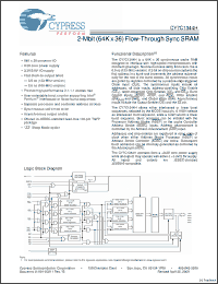 Click here to download CY7C1344H Datasheet