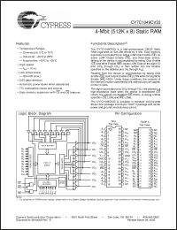 Click here to download CY7C1049CV33-15ZSE Datasheet