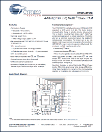 Click here to download CY62148DV30L-70BVI Datasheet