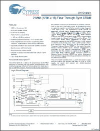 Click here to download CY7C1324H-133AXC Datasheet