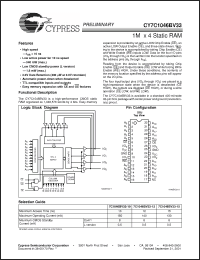 Click here to download CY7C1046BV33 Datasheet