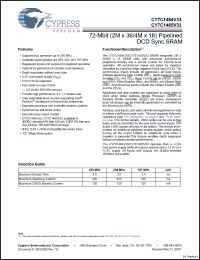 Click here to download CY7C1485V33-200BZXC Datasheet