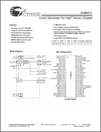 Click here to download CY28411-1 Datasheet