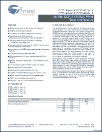 Click here to download CY7C1416JV18-300BZC Datasheet