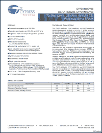 Click here to download CY7C1482BV33-250BZXC Datasheet