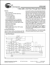Click here to download CY7C1214F-100AC Datasheet