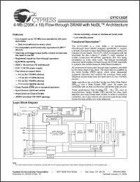 Click here to download CY7C1353F-100AC Datasheet