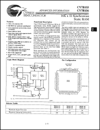 Click here to download CY7B156-15JC Datasheet