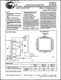 Click here to download CY7B176-10JC Datasheet