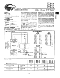 Click here to download CY7B196-15VC Datasheet